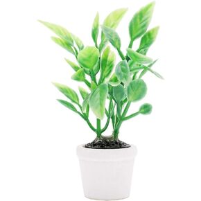 Artificial Miniature Plants for Dollhouse - 1:12 Scale Hanging Potted Greenery for Fairy Gardens, Terrariums and Diorama Displays