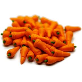 20 Loose Carrots Size 1 CM Dollhouse Miniatures Food Kitchen