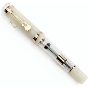JINHAO 1935 Fountain Pen TIANDAO Series #8 Nib Ink Pen with Guitar-Shaped Clip and Ink Converter (M Nib 0.7mm, Red)