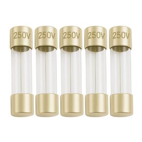 Techman - Pack of 5-315mA (0.315A) Glass Fuse (GMA), 250v, 5mm x 20mm (3/16" X 3/4") Fast Blow (Fast Acting)