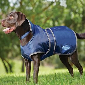 Weatherbeeta Comfitec Windbreaker 420d Deluxe Dog Coat ، Navy/Gray ، 24 "