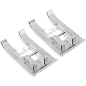 2Pcs Monogramming Presser Foot (N) Replacement Satin Stitch Foot Compatible with Singer Compatible with Brother and Most Low Shank Snap-On Sewing Machines