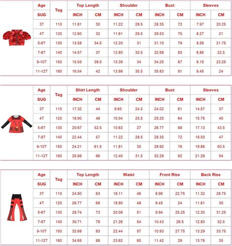 Girl Rise of Red Costume Heart Jacket Shirt Flare Pants Wig Necklace Gloves Bag Halloween Cosplay 7PCS Set 3-12Y in Saudi Arabia