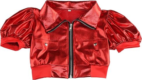 Girl Rise of Red Costume Heart Jacket Shirt Flare Pants Wig Necklace Gloves Bag Halloween Cosplay 7PCS Set 3-12Y in Saudi Arabia