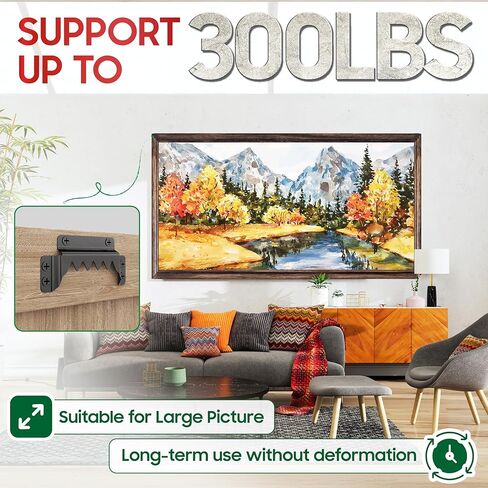 [Premium] 25 Pack 70mm Sawtooth Picture Hangers with 0.6" Screws, Heavy-Duty Steel,300LBS Load-Bearing Capacity,Picture Hanging for Wall Mounting of Artwork, Wooden Frames,Home Decoration(Black) in Kuwait