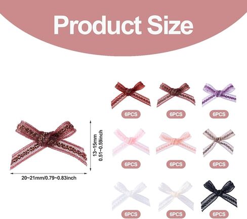 100 PCS Mini Satin Ribbon Dows ، أقواس وردية صغيرة ، أقواس الشريط الديكور ، أقواس Toff Twist لإكسسوارات الشعر ، الحرف اليدوية للخياطة ، الأزياء ، ديكور الحذاء الحزبية الحلي. in Kuwait