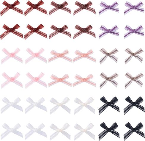 100 PCS Mini Satin Ribbon Dows ، أقواس وردية صغيرة ، أقواس الشريط الديكور ، أقواس Toff Twist لإكسسوارات الشعر ، الحرف اليدوية للخياطة ، الأزياء ، ديكور الحذاء الحزبية الحلي. in Kuwait