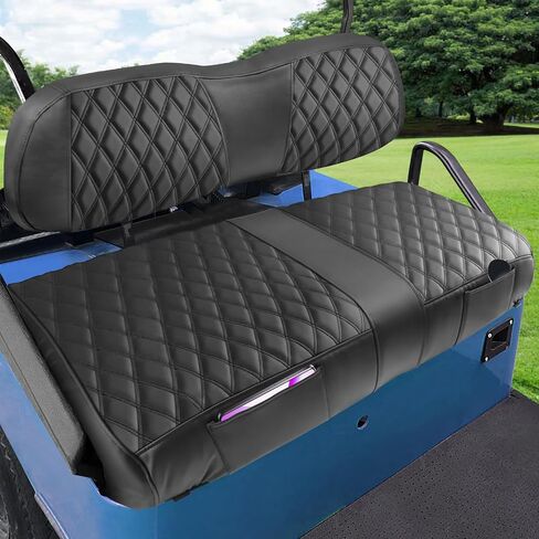 Club Car DS Pre-2000 Seat Covers, Golf Cart Seat Covers for Club Car DS 1982-2000 Front Seats, Enhanced/Comfortable/Breathable Vinyl Leather, Waterproof and Non-slip, 2 Convenient Pockets in Kuwait