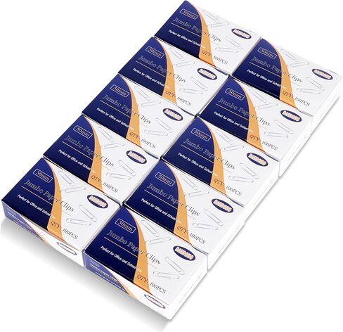 Nonskid Jumbo Paper Clips, 1000 PCS (2 Inch) Large Paperclips Silver Clips for Paperwork Ideal for Home, School and Office Use (Silver, 2 in) in Kuwait