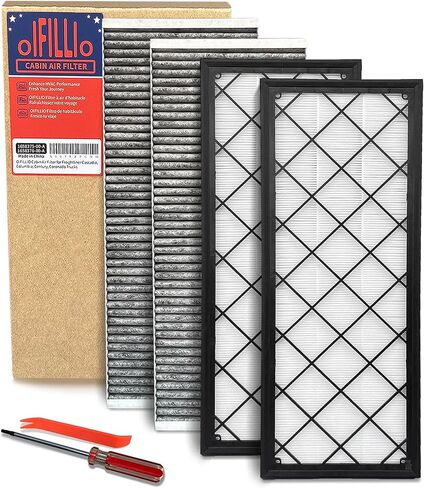 Cabin Air Filter HEPA Air Intake Filter Fits for Tesla Model Y 2020-2024, Designed for Biochemical Defense Mode, Replace 110768100A,165837500A, 165837600A with tools in Kuwait