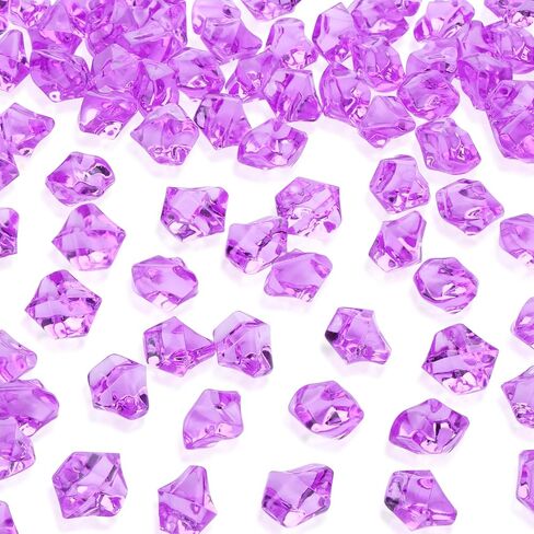 yatojuzi 500pcs مكعبات ثلج مزيفة من الأحجار الكريمية الأحجار الكريمة للأحجار الكريمة متعددة الألوان الحشو المدمرة بلورات الماس البلاستيكي لحزب DIY مركبة مركبة مبعثرة عرض 0.5 "(لون عشوائي) in Kuwait