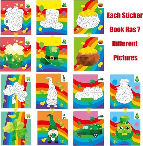 AEAHALY 2 Pack Crafts for Kids Ages 4-8 Paint by Sticker, Reusable Sticker Book for Kids Ages 4-8 Boys and Girls Birthday Gifts Party Favor, Travel Activity Book Set for Learning (Dinosaur+Ocean) in Saudi Arabia