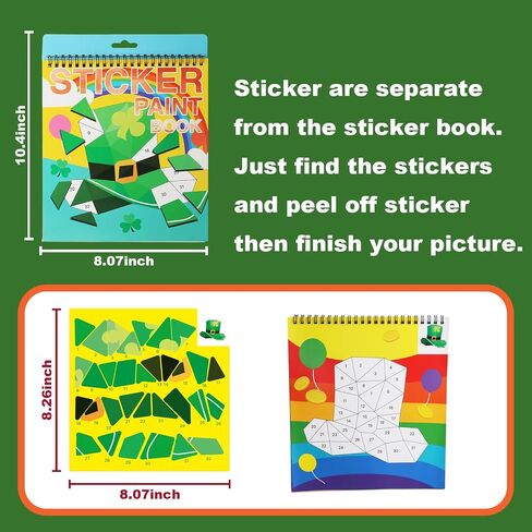 AEAHALY 2 Pack Crafts for Kids Ages 4-8 Paint by Sticker, Reusable Sticker Book for Kids Ages 4-8 Boys and Girls Birthday Gifts Party Favor, Travel Activity Book Set for Learning (Dinosaur+Ocean) in Saudi Arabia