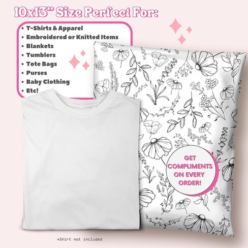 Picksie Mailers - Poly-mailers, 10x13 Shipping Bags for Small Business, 100 Pack Polymailer Packaging Bags, Mailing Poly Bags, Poly Mailers, Boutique Shipping Envelopes Package Bags - Pretty Patchwork in Saudi Arabia