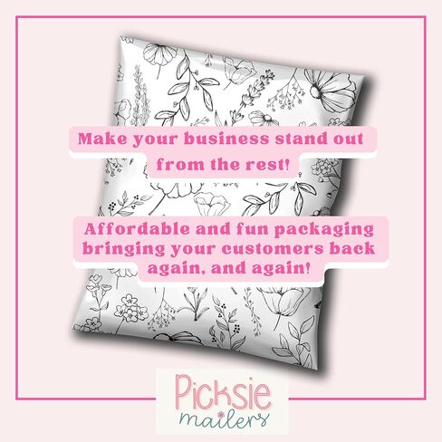 Picksie Mailers - Poly-mailers, 10x13 Shipping Bags for Small Business, 100 Pack Polymailer Packaging Bags, Mailing Poly Bags, Poly Mailers, Boutique Shipping Envelopes Package Bags - Pretty Patchwork in Saudi Arabia