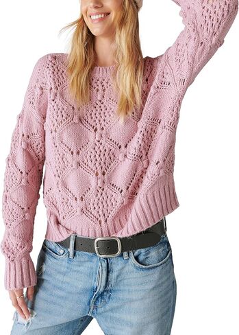 Lucky Brand Women's Open Stitch Pullover Sweater in Saudi Arabia