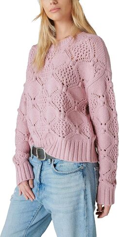 Lucky Brand Women's Open Stitch Pullover Sweater in Saudi Arabia