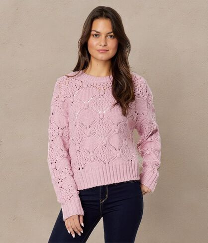 Lucky Brand Women's Open Stitch Pullover Sweater in Saudi Arabia