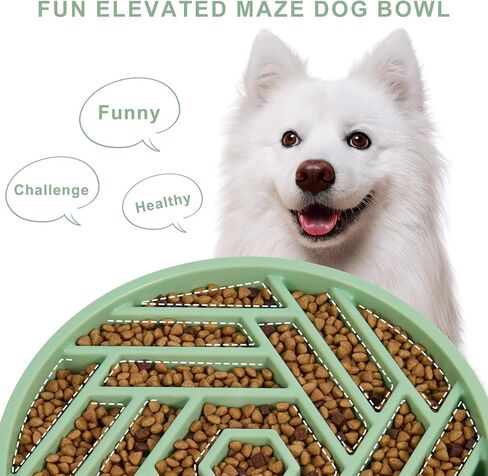 Slow Feeder Dog Bowls Large Medium Breed,Anti-Choking Slow Eating Dog Food Bowl,Non Slip Pet Slower Food Feeding Bowls Large Puzzle Slow Feeder Bloat Stop Maze Dog Dishes,Orange in Saudi Arabia