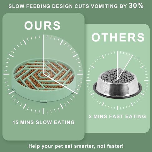Slow Feeder Dog Bowls Large Medium Breed,Anti-Choking Slow Eating Dog Food Bowl,Non Slip Pet Slower Food Feeding Bowls Large Puzzle Slow Feeder Bloat Stop Maze Dog Dishes,Orange in Saudi Arabia