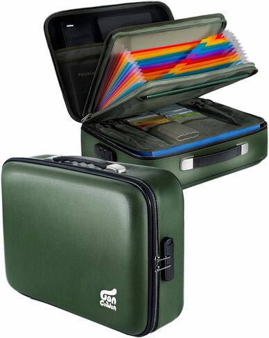 Fireproof Document Box 8 Layer File Organizer Box with Lock. Important Document with File Folder, Laptop, Portable Travel Safe in Saudi Arabia