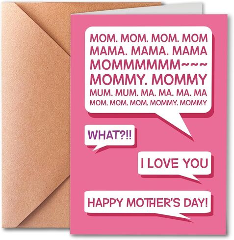 Funny Mother's Day Card from Son and Daughter to Mom, Full of Love, I May Be Little But I Love You Big, with Envelope in Saudi Arabia