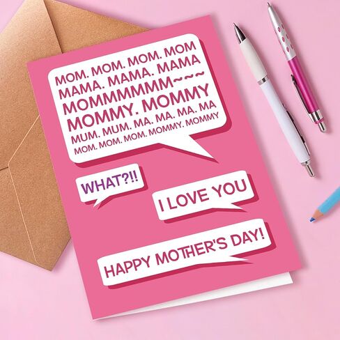 Funny Mother's Day Card from Son and Daughter to Mom, Full of Love, I May Be Little But I Love You Big, with Envelope in Saudi Arabia