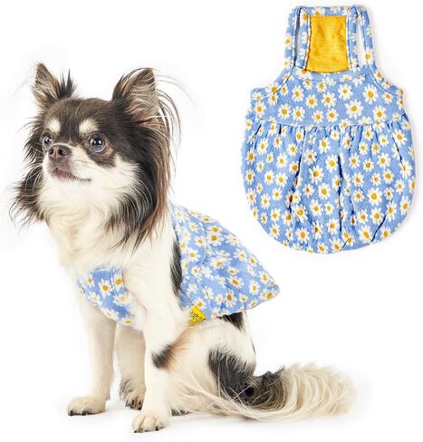 Floral Dog Tank Top - Lightweight Breathable Sleeveless Pet T-Shirt Vest, Stylish Flower Print Puppy Clothes, Soft Cotton Dog Apparel (Pink, Small) in Saudi Arabia
