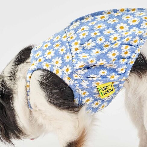 Floral Dog Tank Top - Lightweight Breathable Sleeveless Pet T-Shirt Vest, Stylish Flower Print Puppy Clothes, Soft Cotton Dog Apparel (Pink, Small) in Saudi Arabia