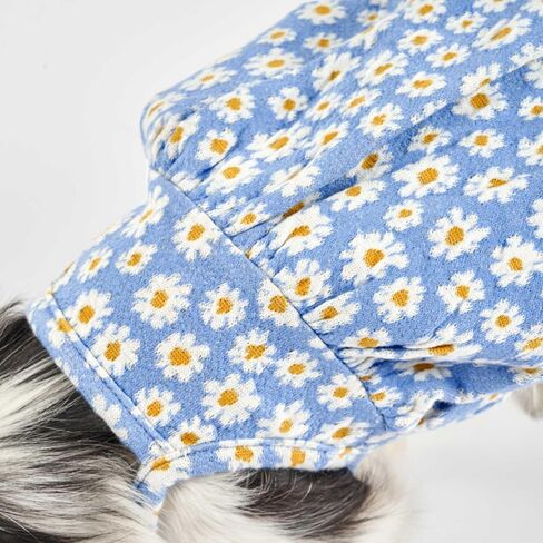 Floral Dog Tank Top - Lightweight Breathable Sleeveless Pet T-Shirt Vest, Stylish Flower Print Puppy Clothes, Soft Cotton Dog Apparel (Pink, Small) in Saudi Arabia