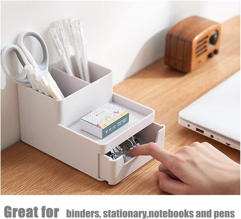 Pen Holder for Desk Pen Caddy with Drawer Pencil Organizer for Office Home Desk (Mint, Small) in Kuwait
