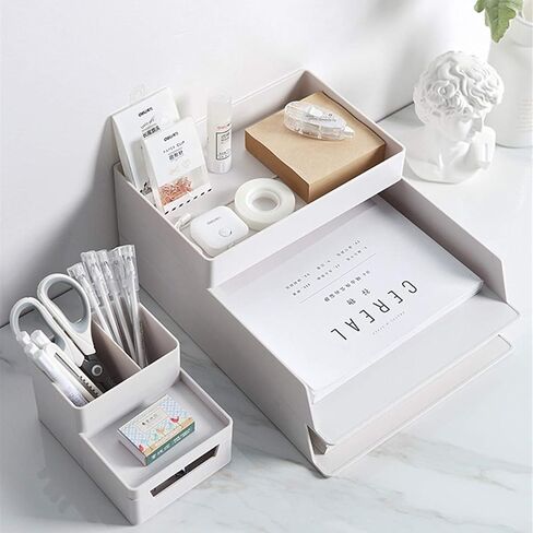Pen Holder for Desk Pen Caddy with Drawer Pencil Organizer for Office Home Desk (Mint, Small) in Kuwait