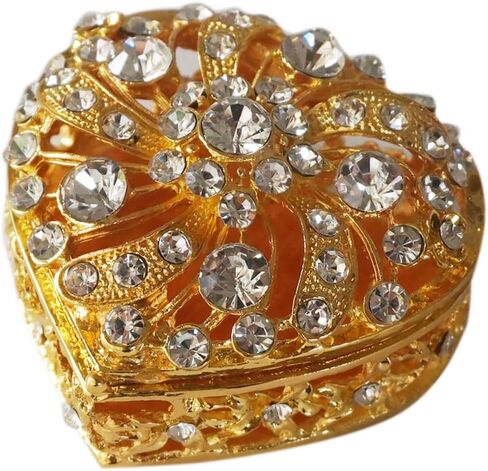 Arras Para Boda Catolica, Wedding Arras Coins Set, Heart Shaped Decorative Box with 13 Virgen of Guadalupe Coins, Mexican Wedding Accessories for Ceremony, Arras De Boda Cristiana - Gold in Saudi Arabia