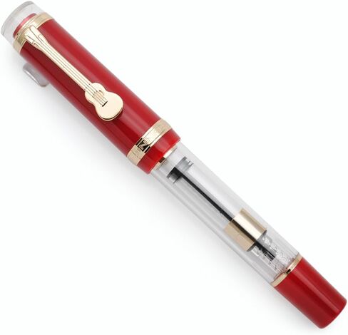 JINHAO 1935 Fountain Pen TIANDAO Series #8 Nib Ink Pen with Guitar-Shaped Clip and Ink Converter (M Nib 0.7mm, Red) in Saudi Arabia