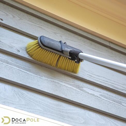 فرشاة تنظيف بشعيرات متوسطة من دوكابول مع عمود تمديد (10 انش) | فرشاة تنظيف بمقبض طويل وفرشاة سطح للسطح وجوانب المنزل والطوب والخرسانة وغيرها (العمود غير متضمن) in Kuwait