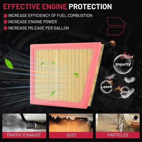BDFHYK CA11480 Engine Air Filter Compatible with Ford Fusion 2013-2020, Edge 2015-2024, GT 2017-2022 & Lincoln Continental 2017-2020, MKX 2016-2018, MKZ 2013-2020, Nautilus 2019-2023 in Saudi Arabia