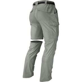 Men's Hiking Convertible Zip Off Pants Outdoor Waterproof Quick Dry Lightweight Fishing Safari Travel Cargo Work Pants
