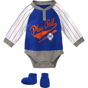Outerstuff MLB Newborn Infants هو وقت اللعب بعد مجموعة ملابس Onsie Creeper المكونة من 3 قطع in Saudi Arabia