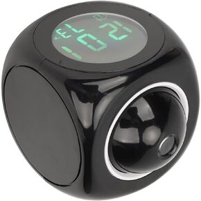 Yosoo LED Display Projection Clock, Mini Voice Timing Digital Clock Projector, for Hallway, Bedroom, Living Room, Home, Office
