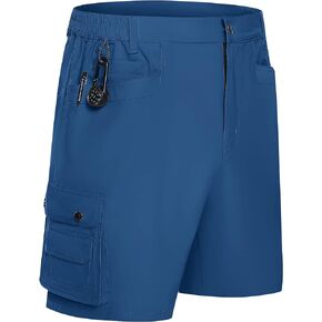 Mens Golf Shorts Quick Dry Casual Cargo Hiking Work Shorts with Multi Pocket for Travel Fishing Tactical