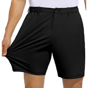 Men's 7 Inch Inseam Stretch Golf Shorts Quick Dry Lightweight Dress Casual Athletic Shorts with 5 Pockets