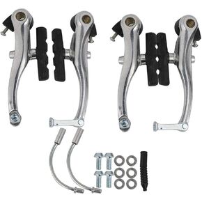 1 Pair Mountain Bike V Brakes Set Front and Rear with Brake Pads