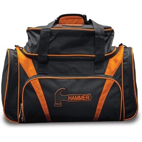 Hammer Bowling Products 2 Ball Deluxe Tote Bowling Bag - Black/Orange