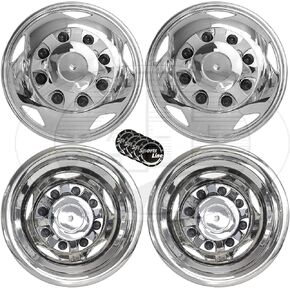 17 Inch Stainless Steel Dually Wheel Simulator Set for 2011 Current GM/Chevy 3500HD