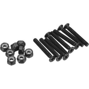 PATIKIL Skateboard Hardware Kit, 1.38" Mounting Screws Full Thread Bolts Nuts Set for Longboard Cruiser, Black