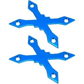 Skateboard Gasket Anti Sinking Gasket Longboard Deck Protector Aluminum Alloy Pad, Blue, 1 Set, 2Pcs (Blue)