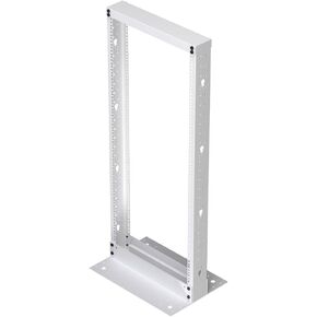 NavePoint 25U 2 Post Rack Open Frame Server Rack for 19 Inch Equipment, AV, Networking, Data & IT Devices, 2-Post Rack 25U 881lbs Weight Capacity, White