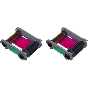 2 Packs Evolis Primacy 2 R5F208A100 Color Ribbon - YMCKO - 300 Prints