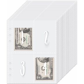 HAUTOCO 100 Envelopes Money Saving Challenge A5 Budget Binder Inserts for Replacement, 25 Sheets Pre-numbered 1-100 Cash Stuffing Envelopes Money Pouches for A5 6-Ring Savings Binder