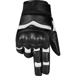 Men's Touchscreen Leather & Mesh Motorcycle Cruiser Gloves by Jackets4bikes